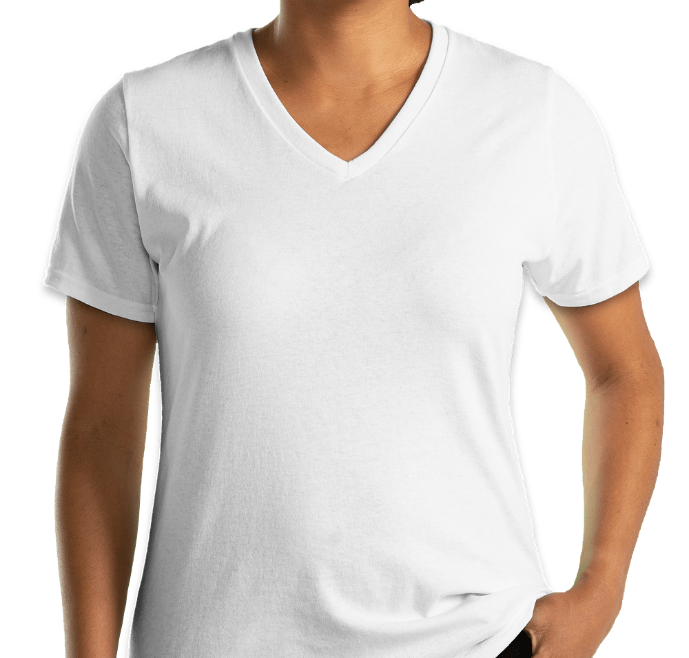 Port & Company Women's Core Cotton V-Neck T-shirt-default