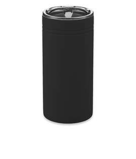 12 oz. Sherpa Vacuum Tumbler and Slim Can Insulator - Color: Black