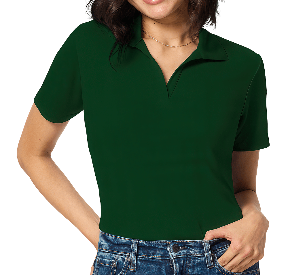 Blue Generation Women's BLU-X-DRI Titan V-Neck Performance Polo - Printed-default