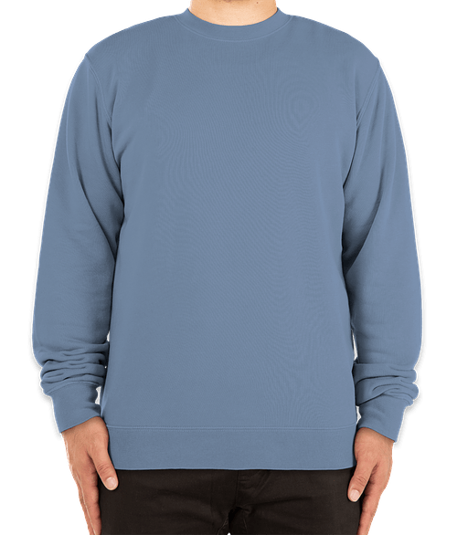 Independent Trading Pigment Dyed Crewneck Sweatshirt in Pigment Slate Blue