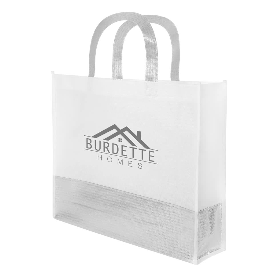 Flair Metallic Accent Non-Woven Tote Bag