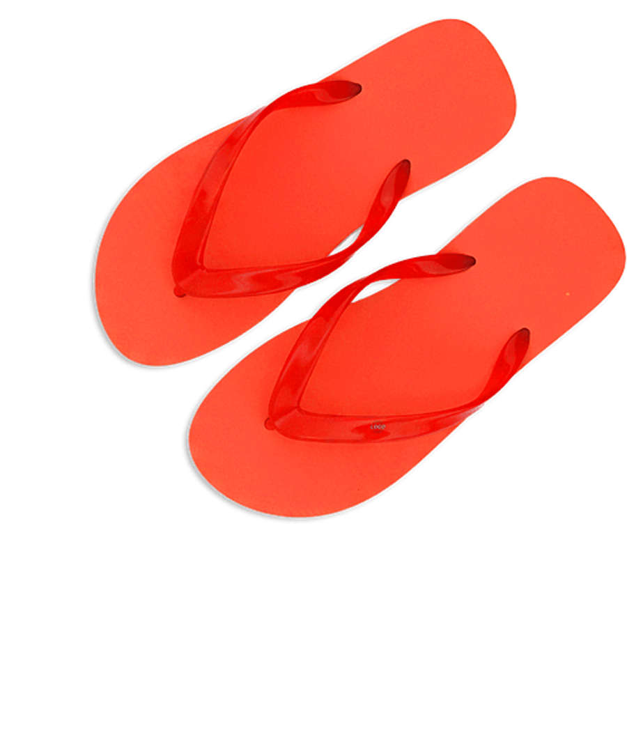 Adult Flip Flops in Red