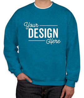 Gildan Midweight 50/50 Crewneck Sweatshirt - Color: Antique Sapphire