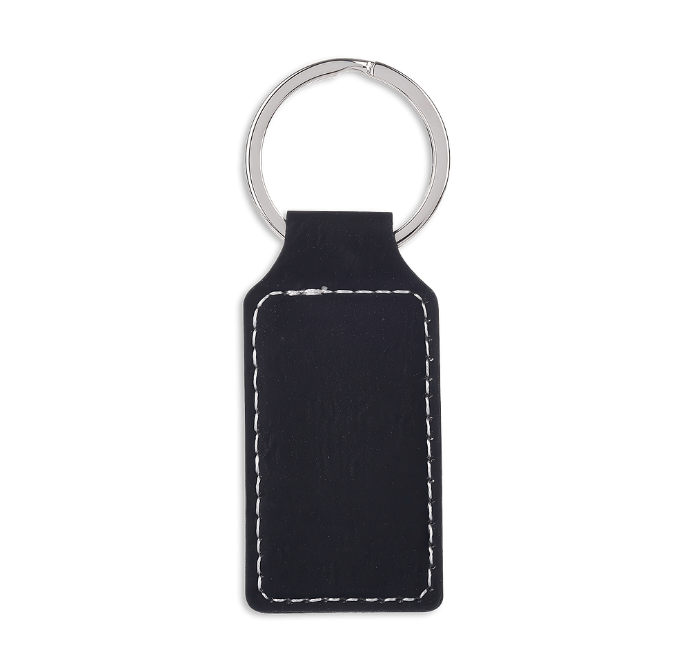 Laser Engraved Belvedere Stitched Keychain-default