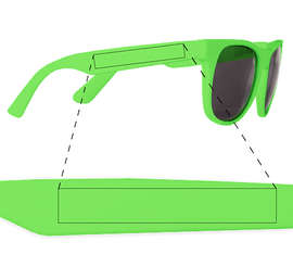Solid Promotional Sunglasses - Color: Green / Green