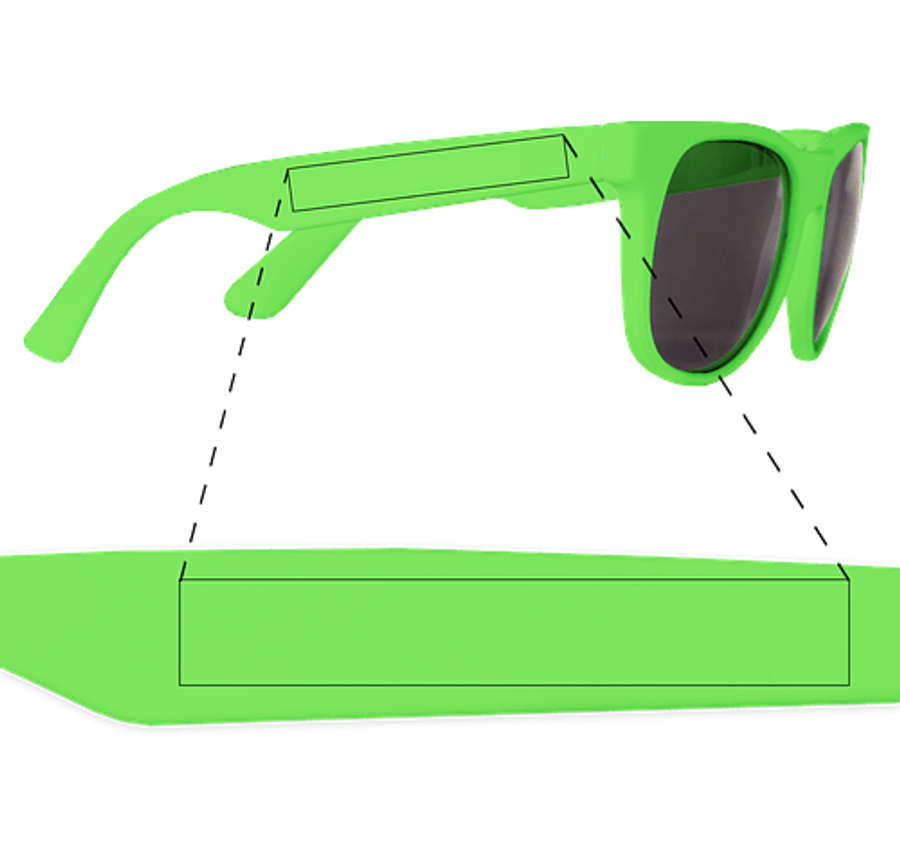 Solid Promotional Sunglasses in Green / Green