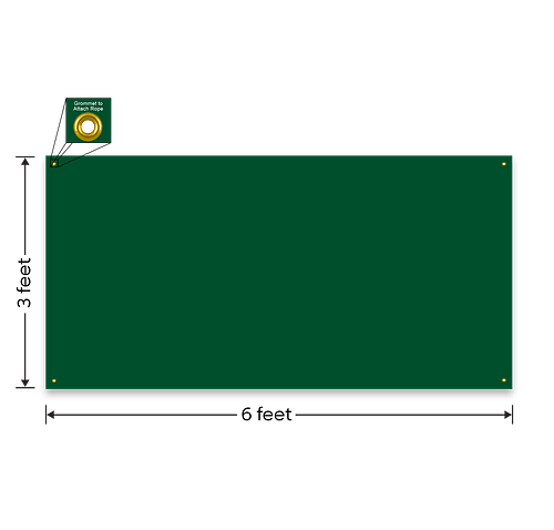 Full Color 6' x 3' Vinyl Banner - Color: Forest Green