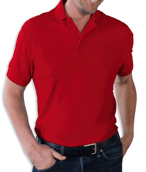 Blue Generation Soft Touch Pique Polo - Printed in Red