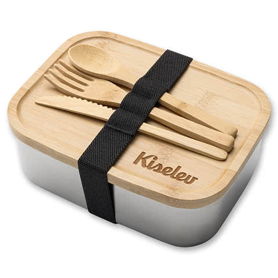 Chapman 4pc To Go Box w/Bamboo Lid & Utensils in Bamboo