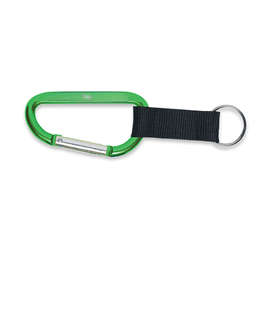 Laser Engraved Large Carabiner Keychain - Color: Green