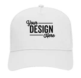 Otto Cap Five-Panel Trucker Hat - Embroidered - Color: White