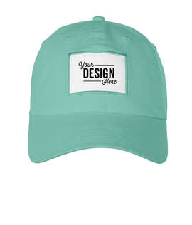 Ahead Largo Washed Twill Baseball Hat with White Rectangle Patch - Color: Coastal Green