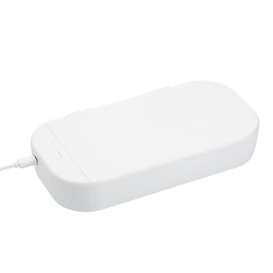 Full Color UV Desktop Phone Sanitizer in White