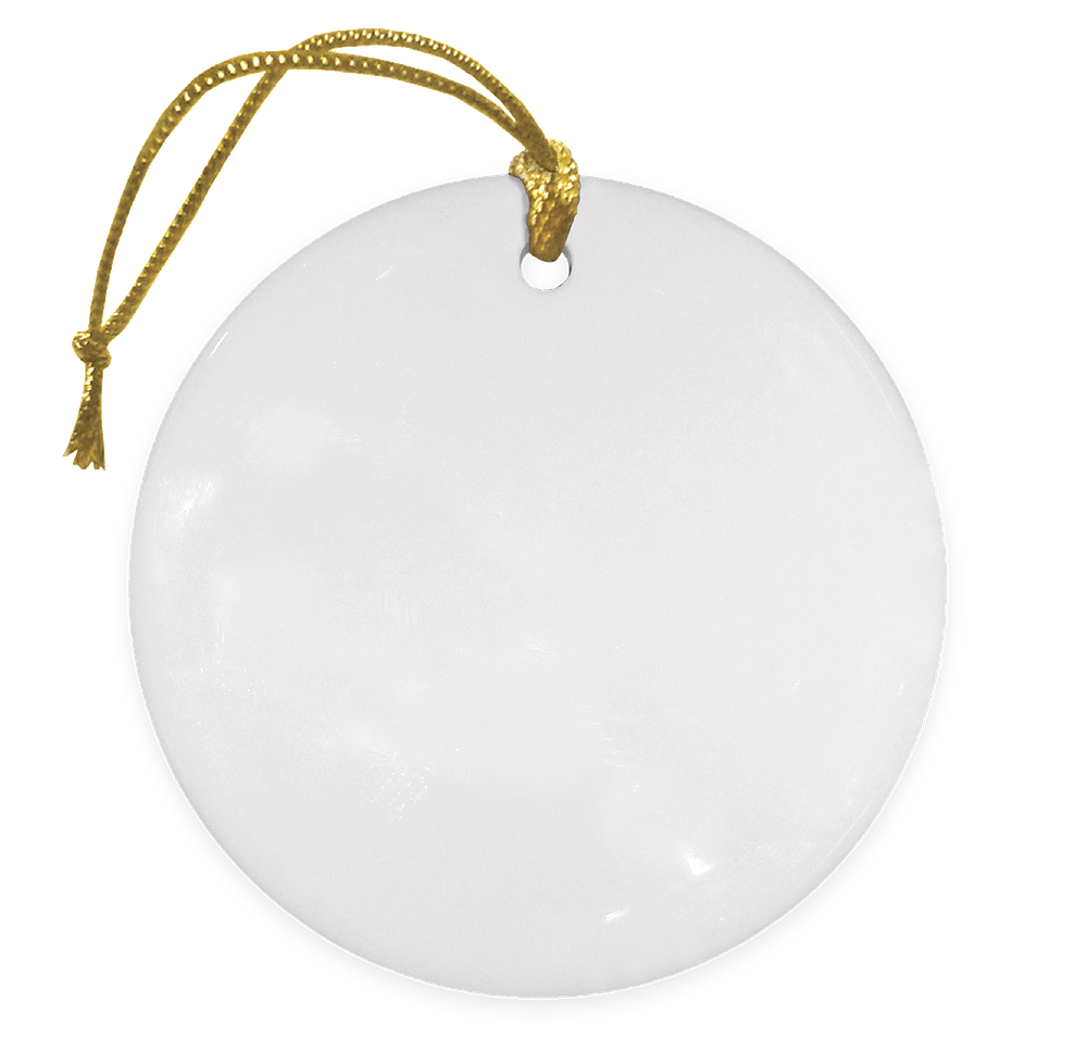 Full Color Round Ceramic Ornament-default