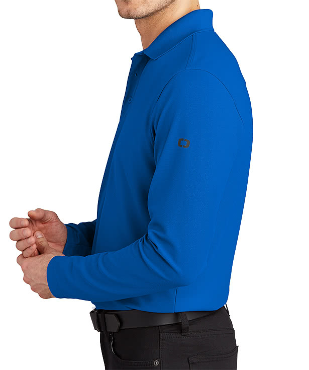 OGIO Caliber 2.0 Long Sleeve Performance Pique Polo - Printed
