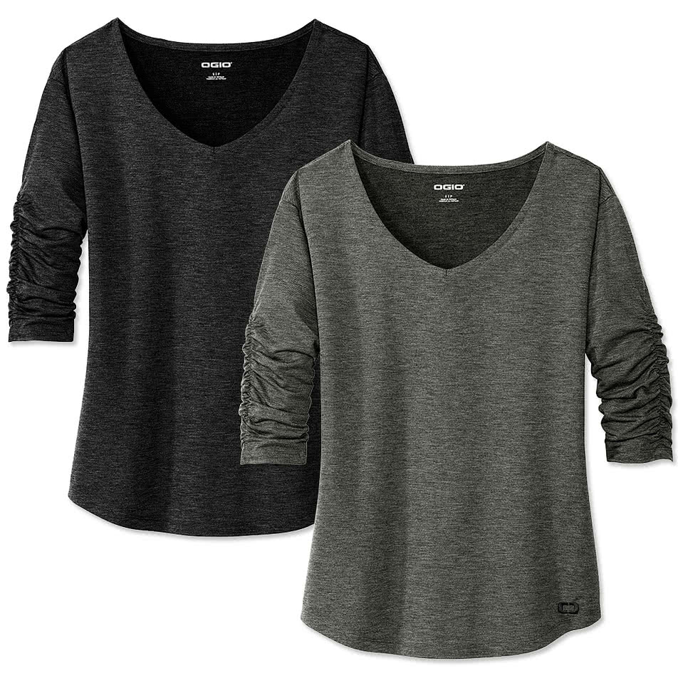 OGIO Women's Evolution Cinched Sleeve Performance Blend Shirt