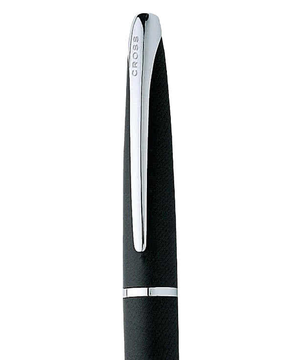 Laser Engraved Cross ATX Basalt Black Ballpoint Pen (black ink)