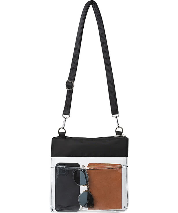 All Access Clear Crossbody Tote Bag with Detachable Strap