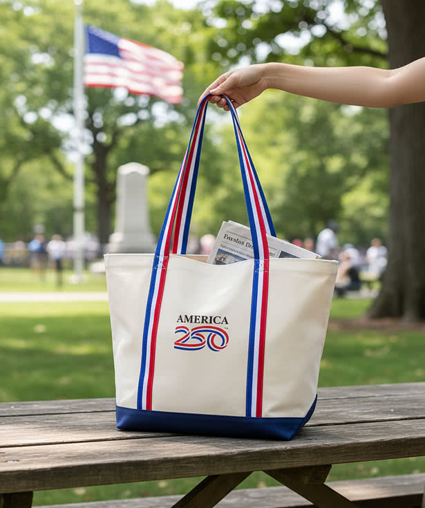 America250™ Sublime Starboard Recycled Poly Canvas Tote Bag