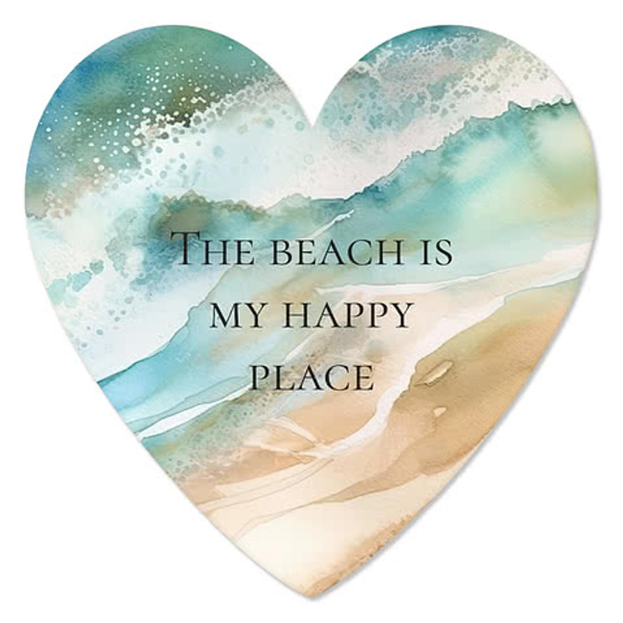 Full Color Re-Stick-It 2 in. x 2.25 in. Heart Shaped Reusable Decal in White
