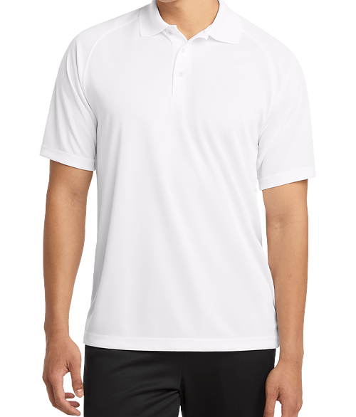 Sport-Tek Dry Zone Raglan Performance Polo in White