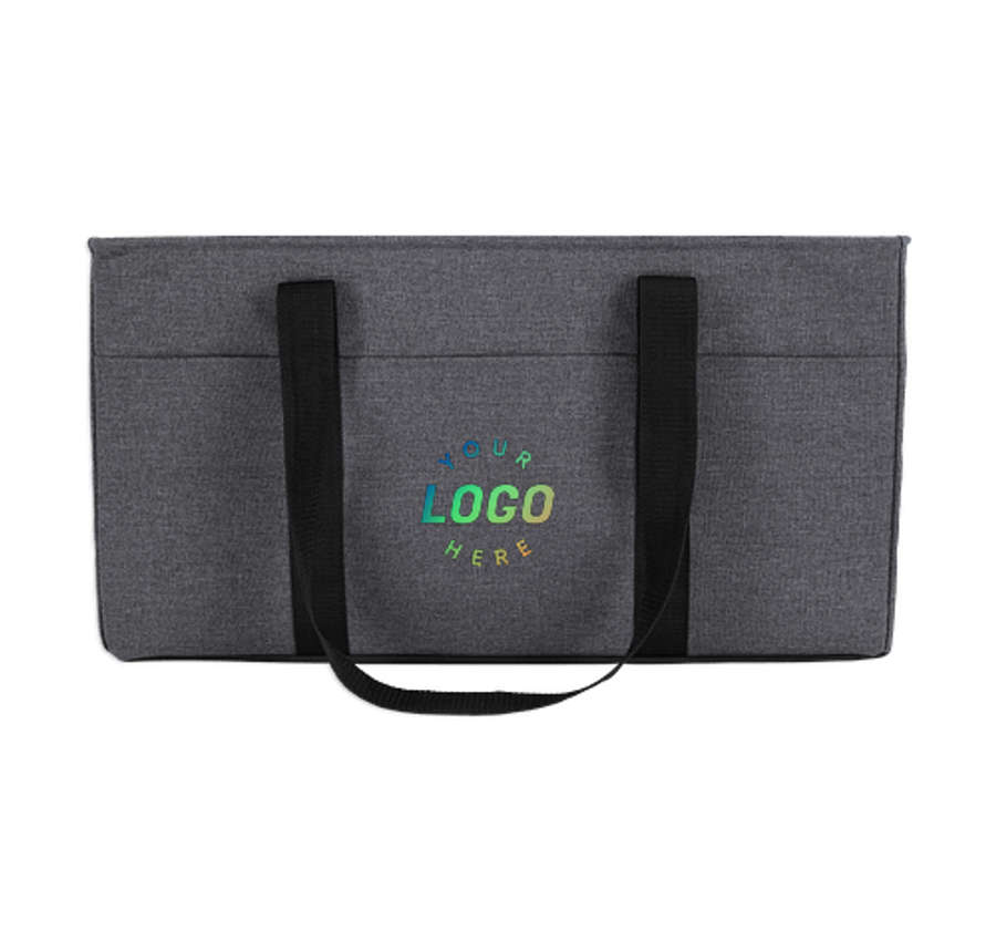 Full Color Two-Tone Utility Tote Bag in Charcoal