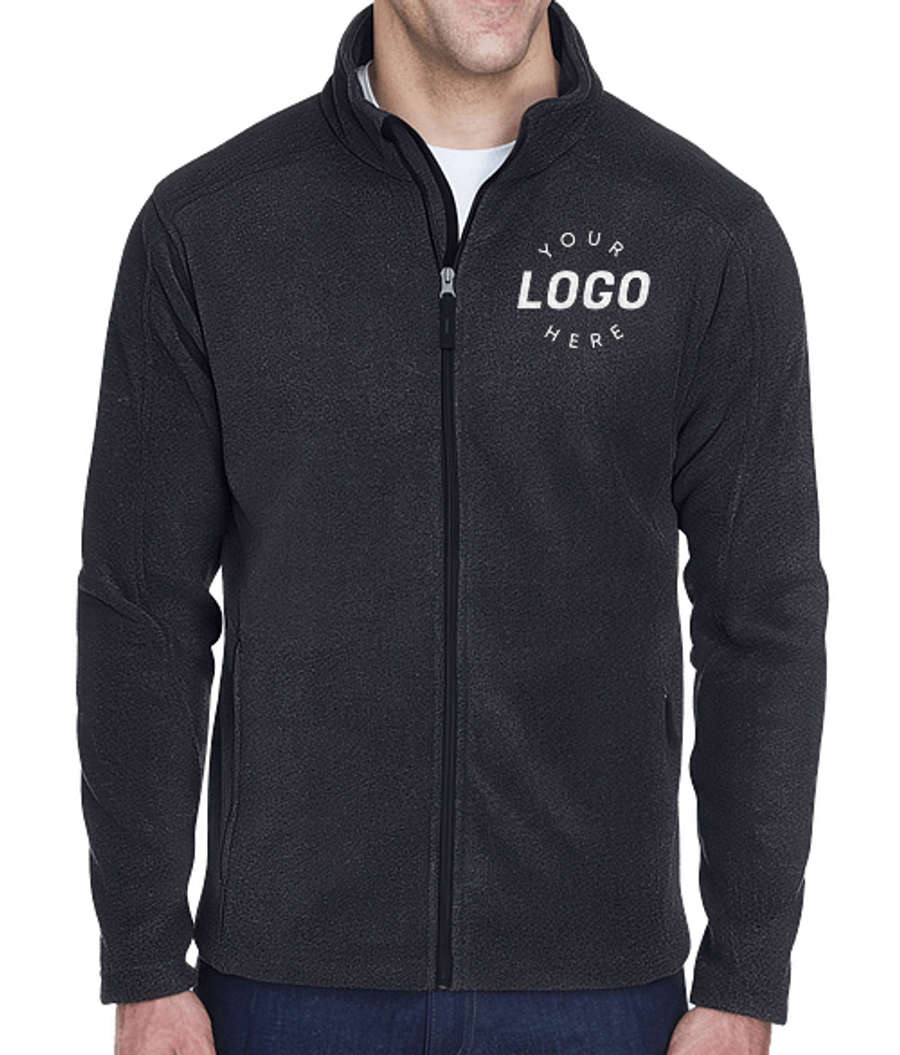 Core 365 Journey Full-Zip Fleece Jacket - Embroidered in Heather Charcoal