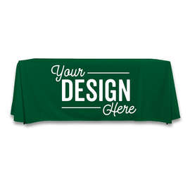 Full Color 6' Throw Tablecloth - Color: Forest Green