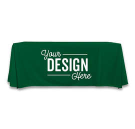 Full Color 8' Throw Tablecloth - Color: Forest Green