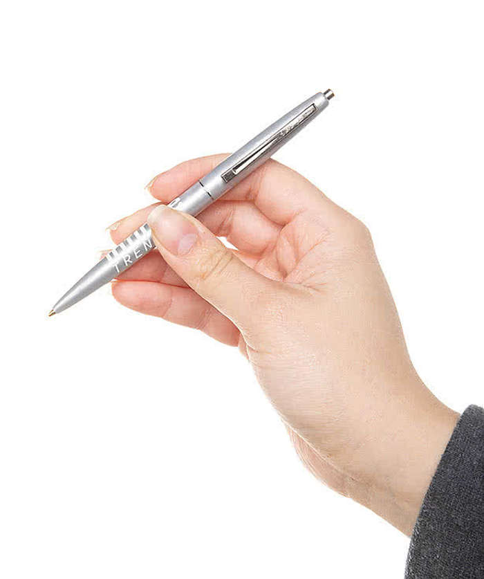 Clic Silver Trim Ballpoint Pen (black ink)