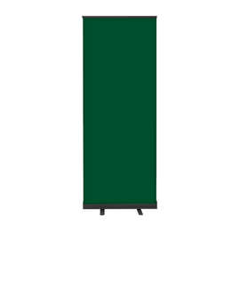 Full Color 31.5" x 83.5" Economy Retractable Banner Kit - Color: Forest Green / Black