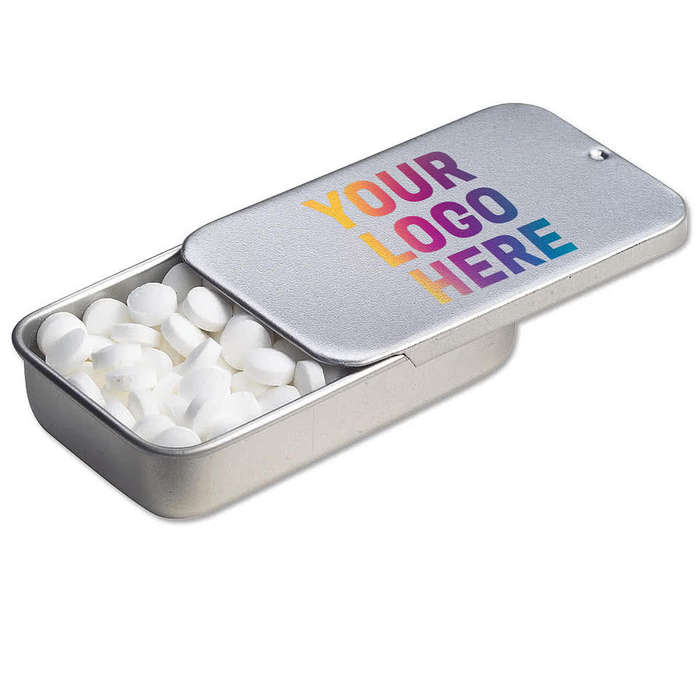 Full Color Sugar Free Mini Mints Slide Tin
