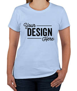 Gildan Women's 100% Cotton T-shirt - Color: Light Blue