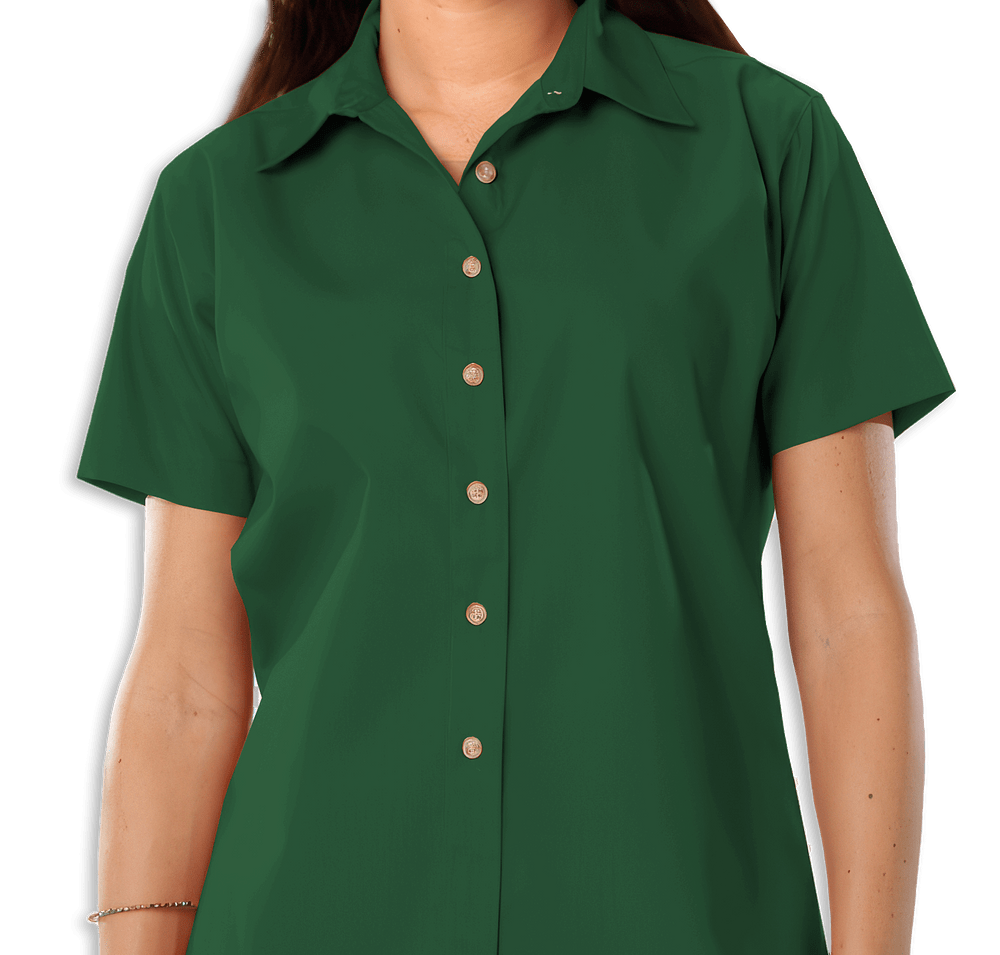 Blue Generation Women's Scotchgard Short Sleeve Dress Shirt - Embroidered-default