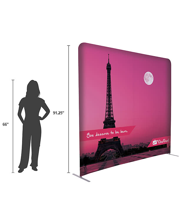 Full Color 98" x 91.25" Eurofit Straight Wall Display Kit
