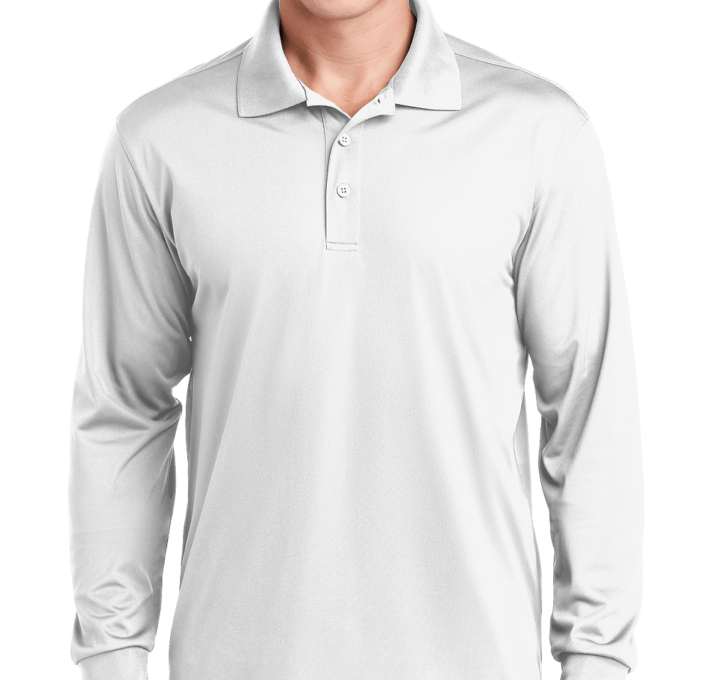 Sport-Tek Sport-Wick Micro Pique Long Sleeve Performance Polo - Embroidered-default