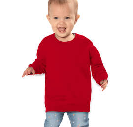 Rabbit Skins Toddler Fleece Crewneck Sweatshirt - Color: Red