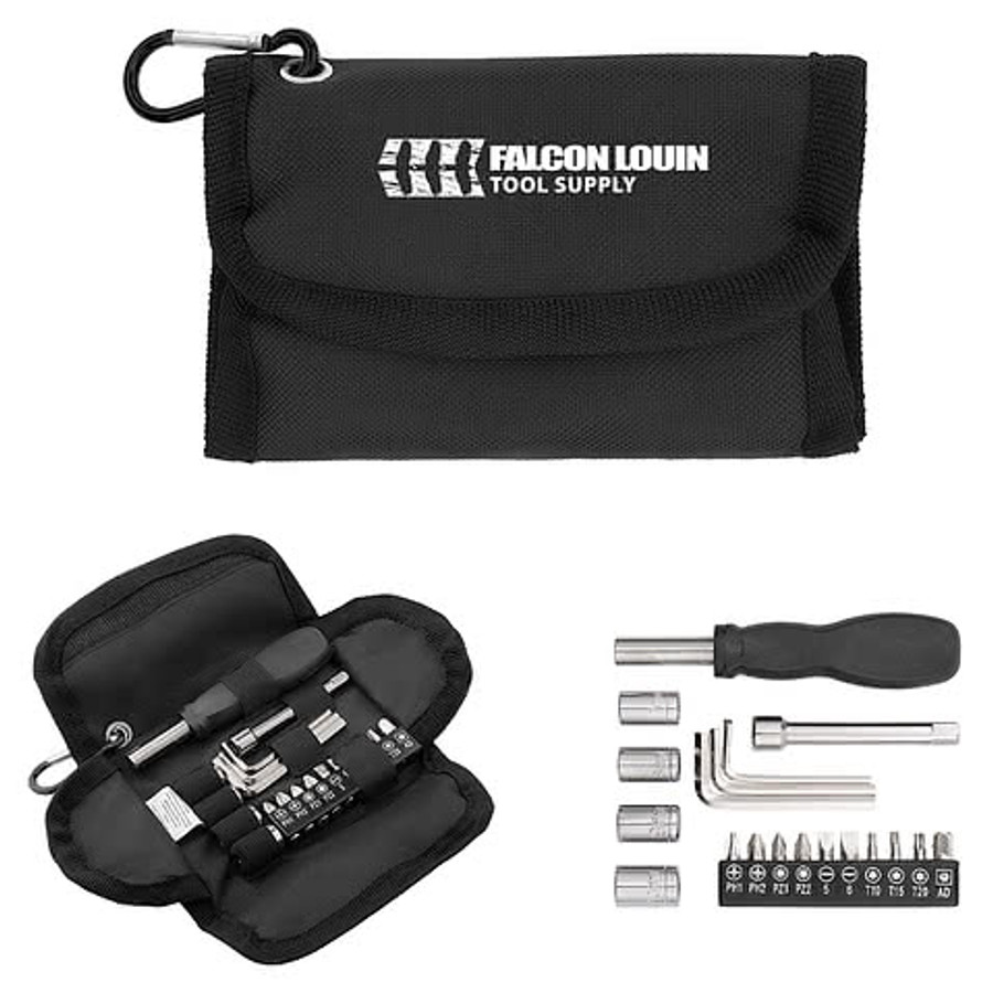 Verto 19-Piece Tool Set With Recycled Case in BLACK