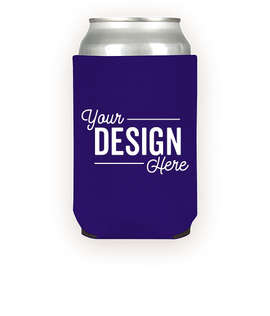 Foldable Neoprene Can Cooler - Color: Purple