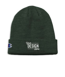 Champion Ribbed Knit Beanie - Color: Heather Forest
