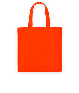 Medium Midweight 100% Cotton Canvas Tote Bag - Color: Orange