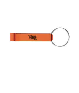 Laser Engraved Aluminum Bottle Opener Keychain - Color: Copper