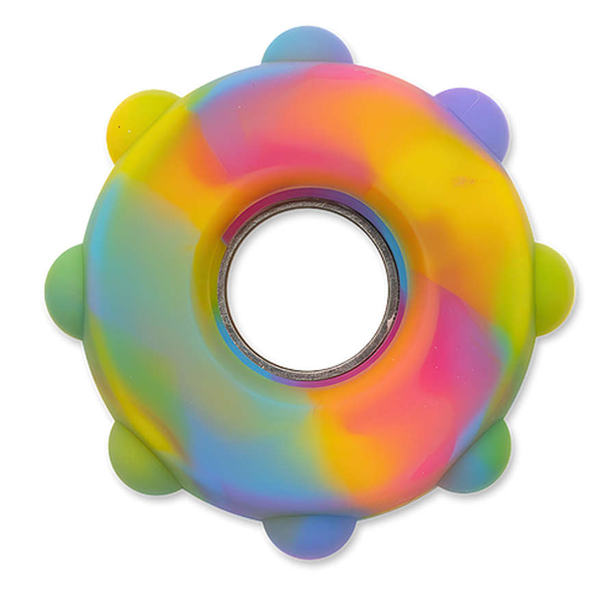 Gear Push Pop Fidget Spinner in Rainbow