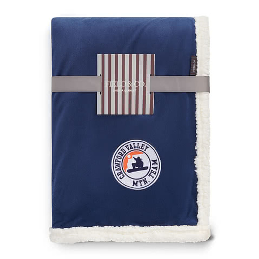 Field & Co. Cambridge Oversized Sherpa Blanket in Navy