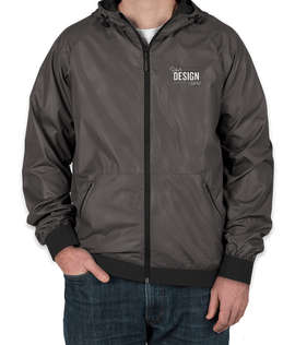 Sport-Tek Embossed Full Zip Hooded Jacket - Color: Graphite / Black