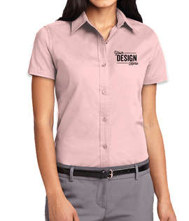 Port Authority Women's Short Sleeve Easy Care Shirt - Color: Light Pink