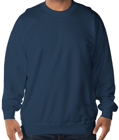 Hanes Ultimate Cotton Heavyweight Crewneck Sweatshirt in Navy