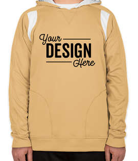 Team 365 Contrast Performance Pullover Hoodie - Color: Sport Vegas Gold / White