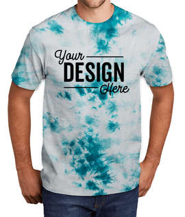 Port & Company Crystal 100% Cotton Tie-Dye T-shirt - Color: Teal