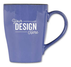 16 oz. Ceramic Two-Tone Sherwood Mug - Color: Blue / Black
